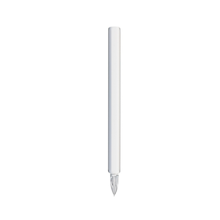 Matsubokkuri Crystal Glass Fountain Pen - Standard — uncapped with cap posted