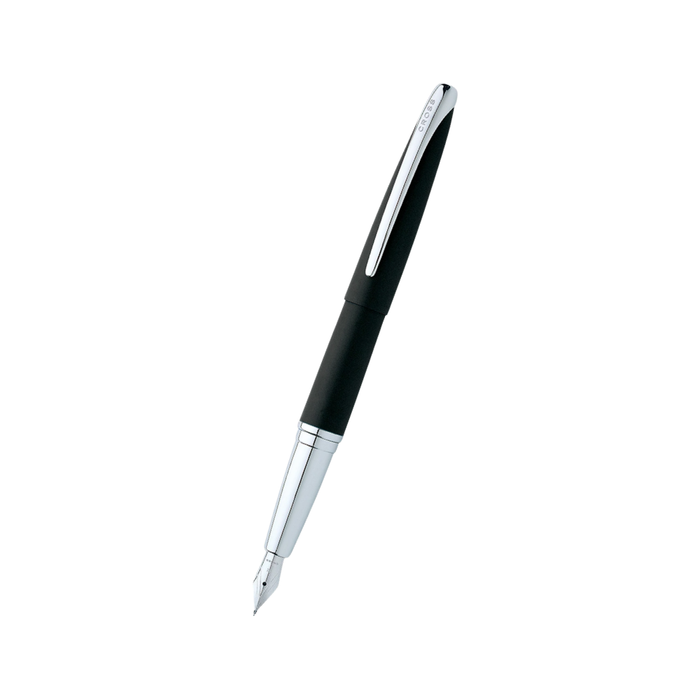 Cross ATX Basalt Black Stainless Steel Medium Nib Fountain Pen