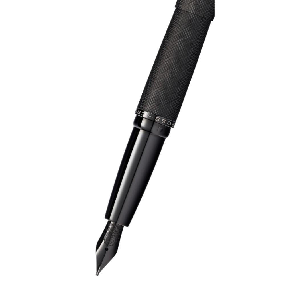 Cross ATX Brushed Black PVD Fine Nib Fountain Pen