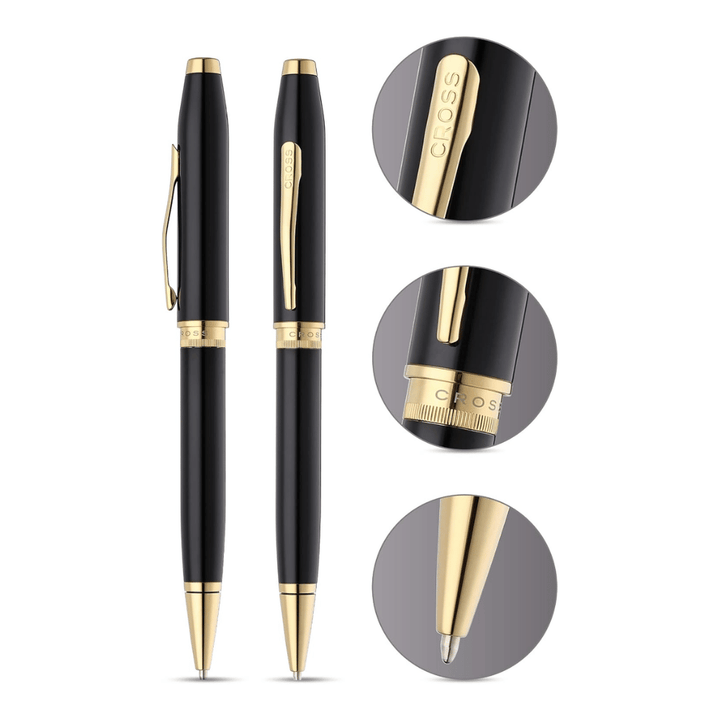 Cross Foundry Lacquer Black With Gold PVD Ballpoint Pen
