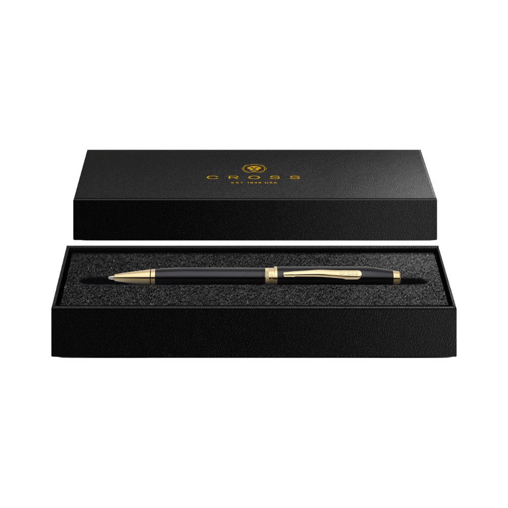 Cross Foundry Lacquer Black With Gold PVD Ballpoint Pen