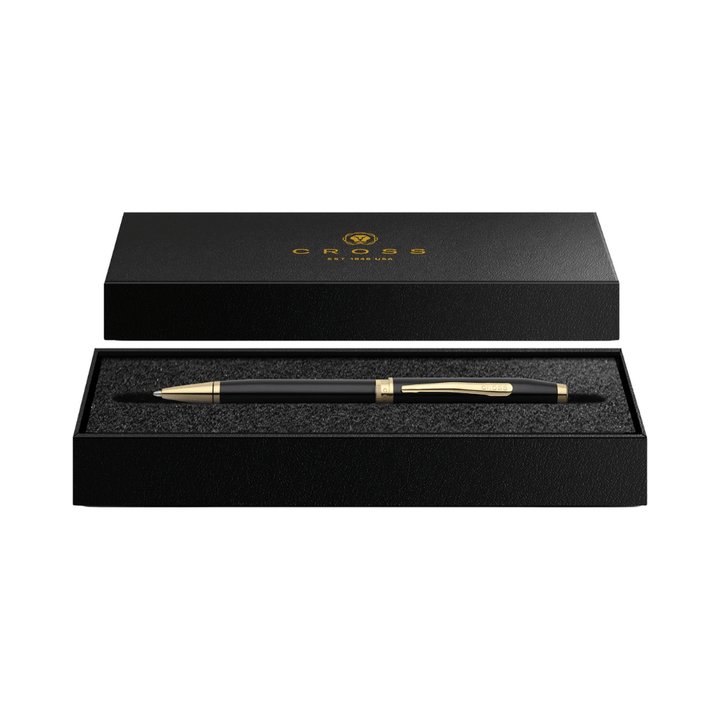 Cross Foundry Lacquer Black With Gold PVD Ballpoint Pen