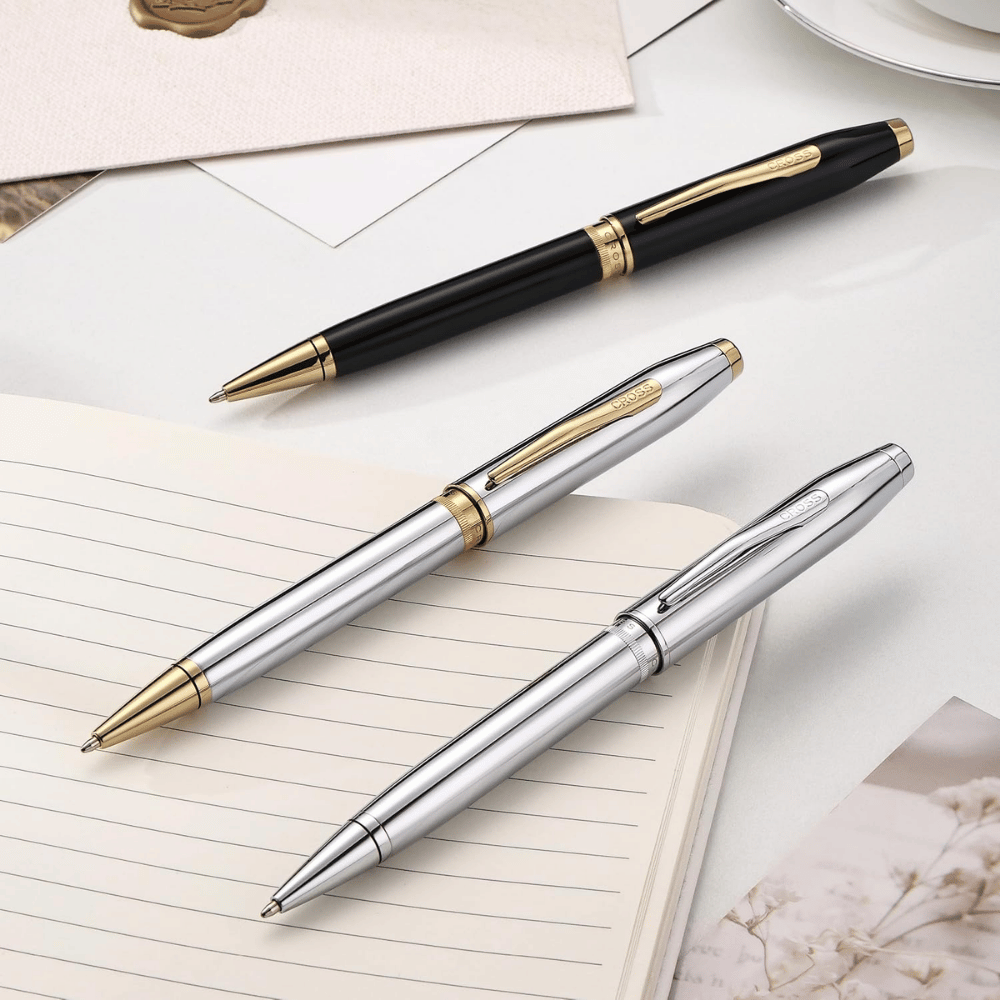 Cross Foundry Lacquer Black With Gold PVD Ballpoint Pen