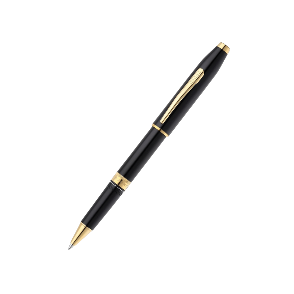 Cross Foundry Lacquer Black With Gold PVD Rollerball Pen