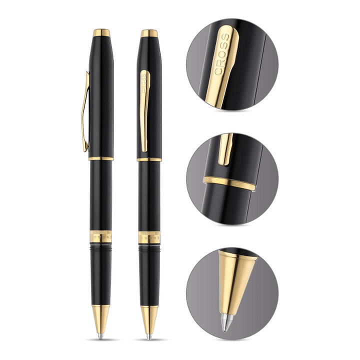 Cross Foundry Lacquer Black With Gold PVD Rollerball Pen