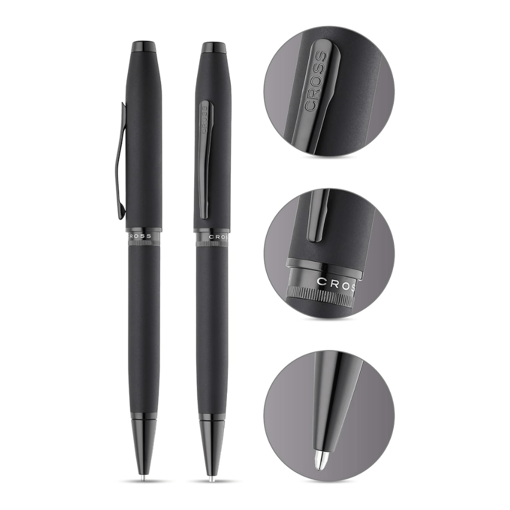 Cross Foundry Matte Black With Black PVD Ballpoint Pen