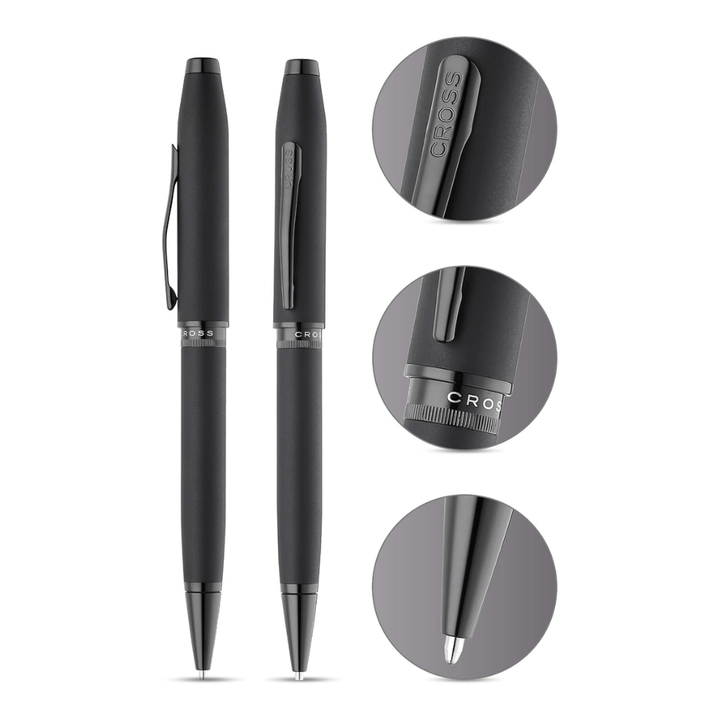 Cross Foundry Matte Black With Black PVD Ballpoint Pen