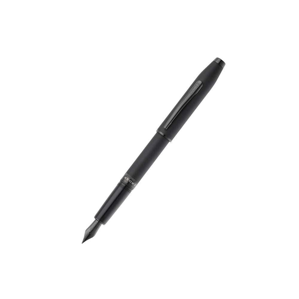 Cross Foundry Matte Black With Black PVD Fountain Pen - Medium Nib