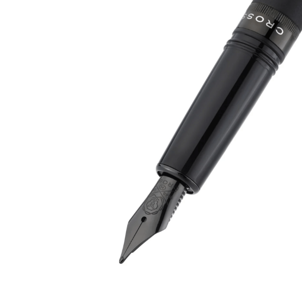 Cross Foundry Matte Black With Black PVD Fountain Pen - Medium Nib