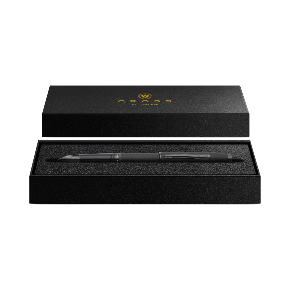 Cross Foundry Matte Black With Black PVD Fountain Pen - Medium Nib