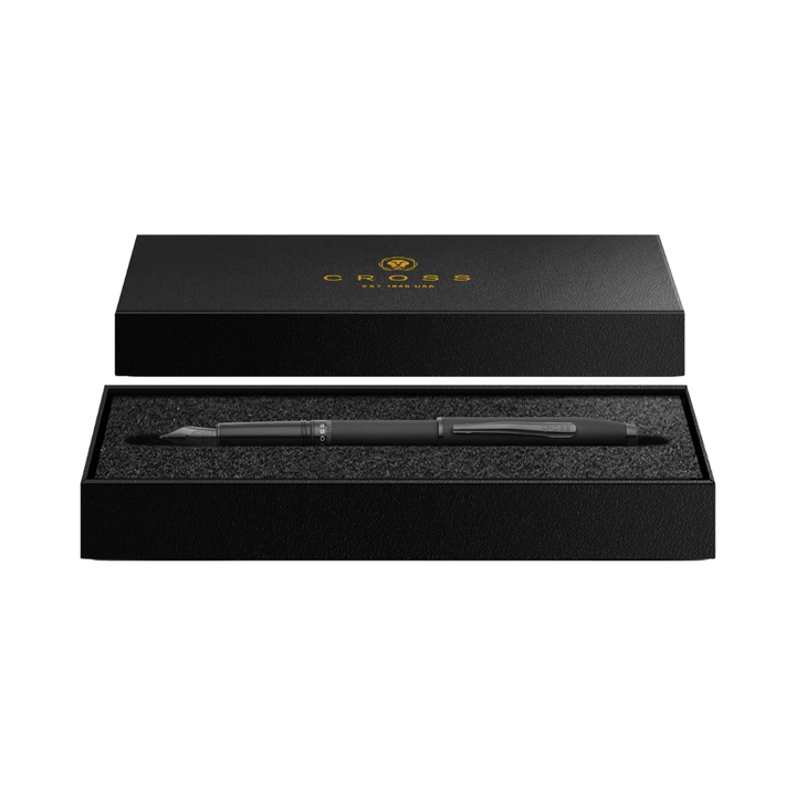 Cross Foundry Matte Black With Black PVD Fountain Pen - Medium Nib