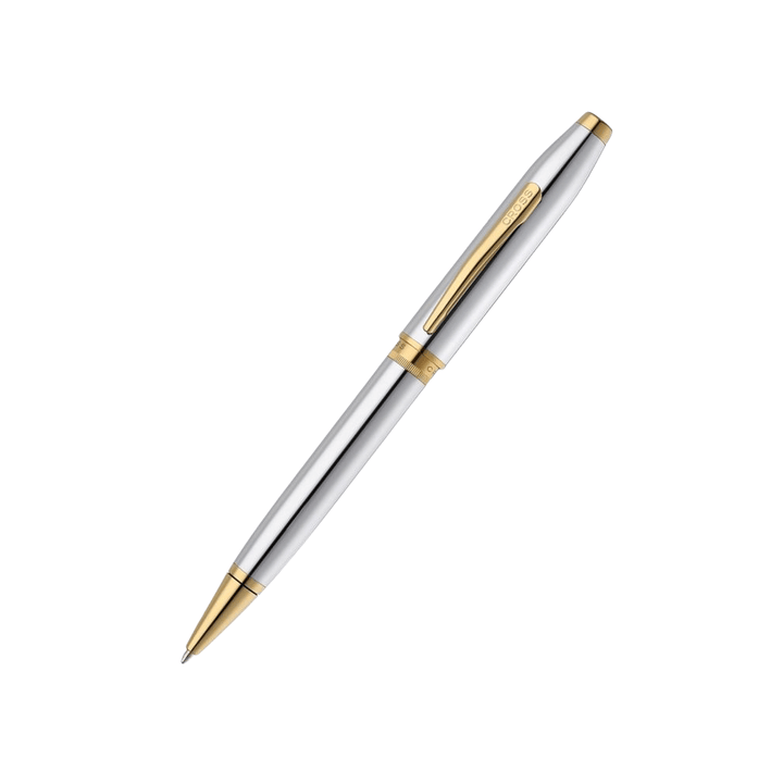 Cross Foundry Polished Chrome With Gold PVD Ballpoint Pen