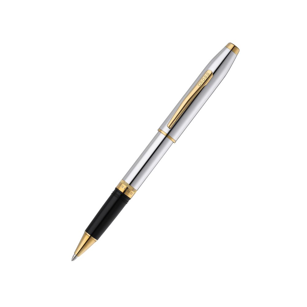 Cross Foundry Polished Chrome With Gold PVD Rollerball Pen