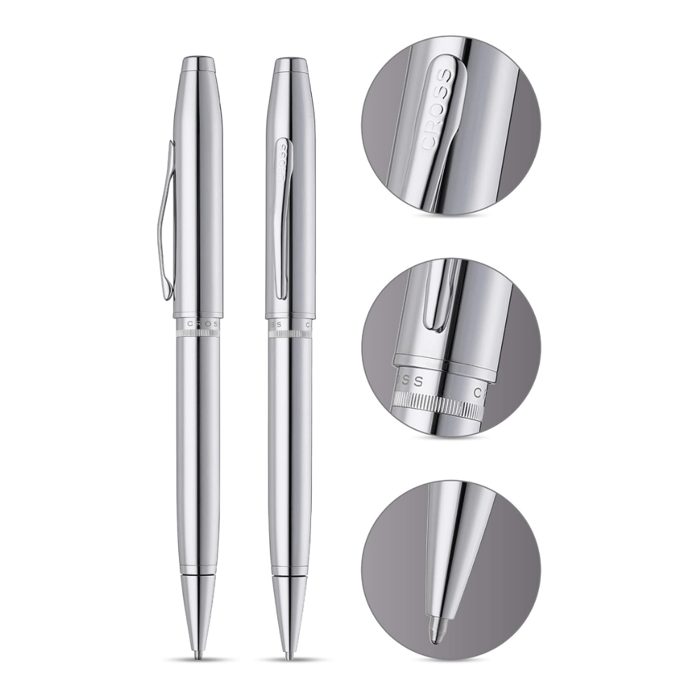 Cross Foundry Polished Chrome With Polished Chrome Ballpoint Pen