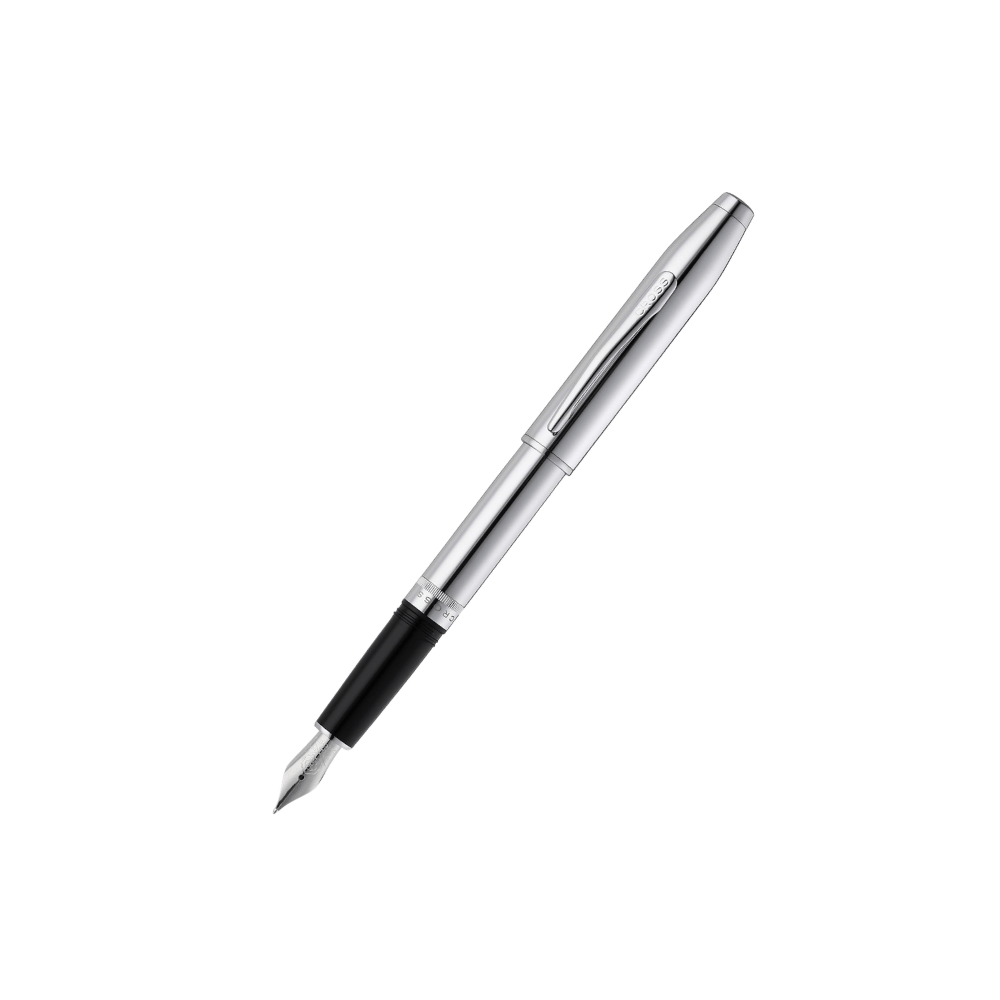 Cross Foundry Polished Chrome With Polished Chrome Fountain Pen - Medium Nib