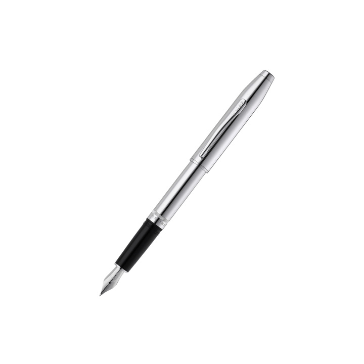 Cross Foundry Polished Chrome With Polished Chrome Fountain Pen - Medium Nib