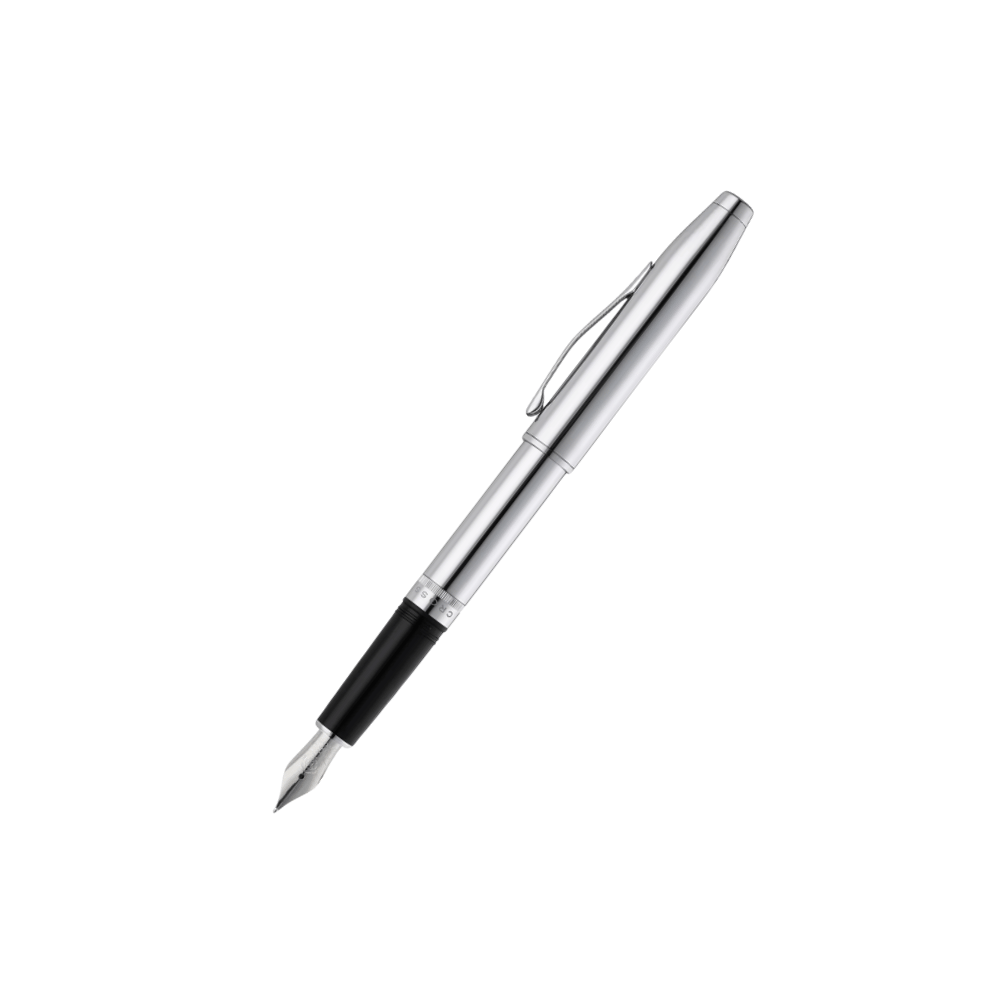 Cross Foundry Polished Chrome With Polished Chrome Fountain Pen - Medium Nib