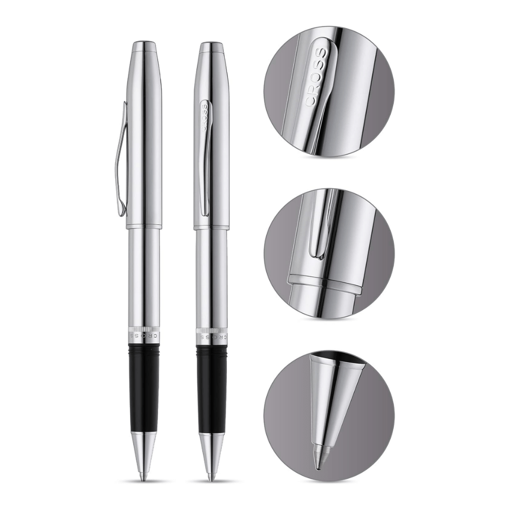 Cross Foundry Polished Chrome With Polished Chrome Rollerball Pen