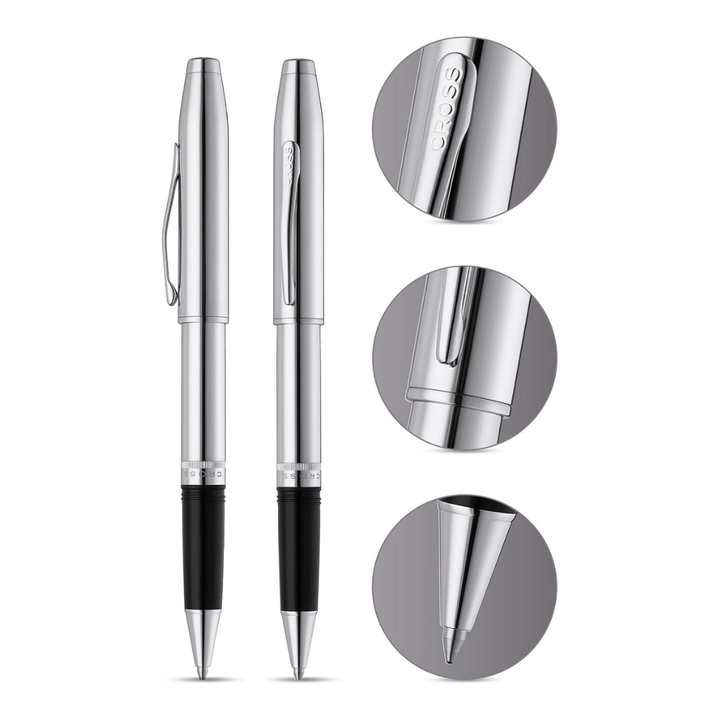 Cross Foundry Polished Chrome With Polished Chrome Rollerball Pen