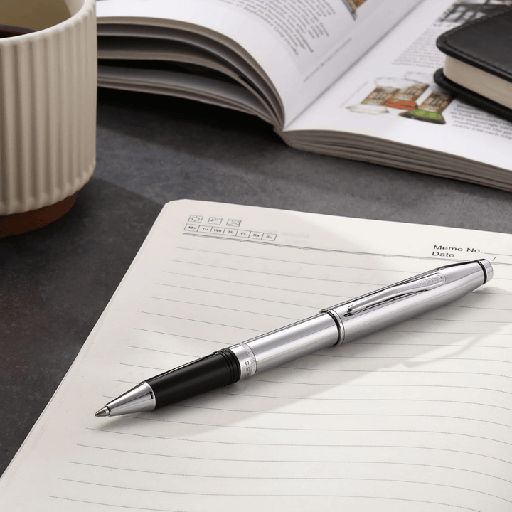 Cross Foundry Polished Chrome With Polished Chrome Rollerball Pen