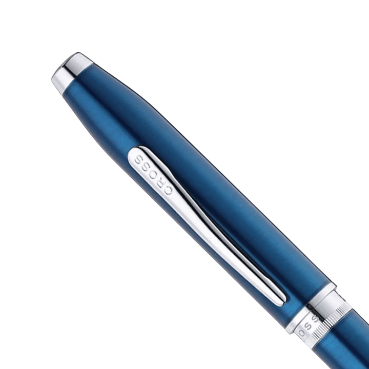 Cross Foundry Translucent Blue With Polished Chrome Ballpoint Pen