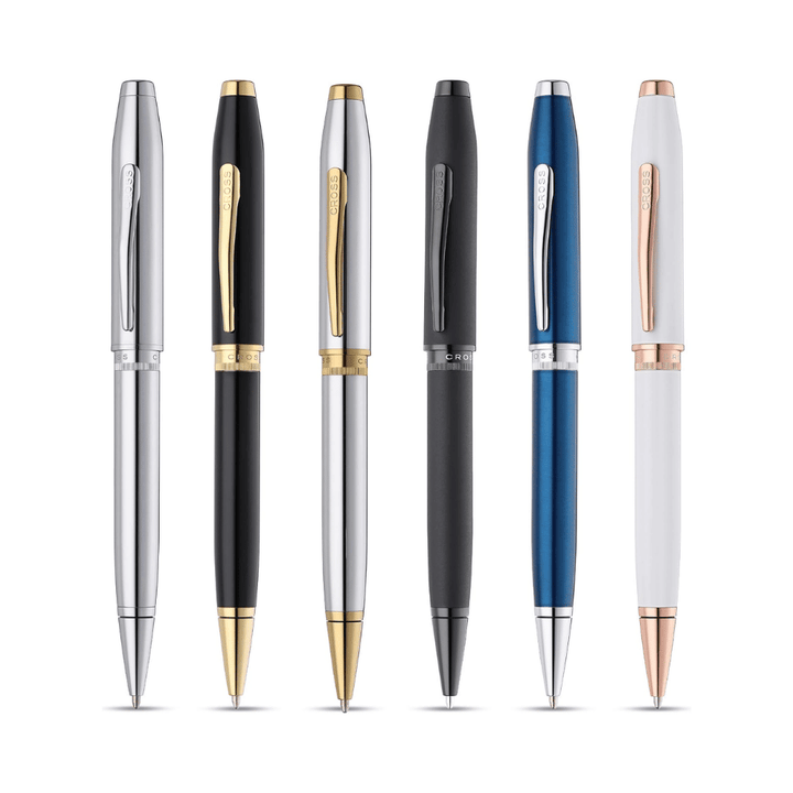 Cross Foundry Translucent Blue With Polished Chrome Ballpoint Pen