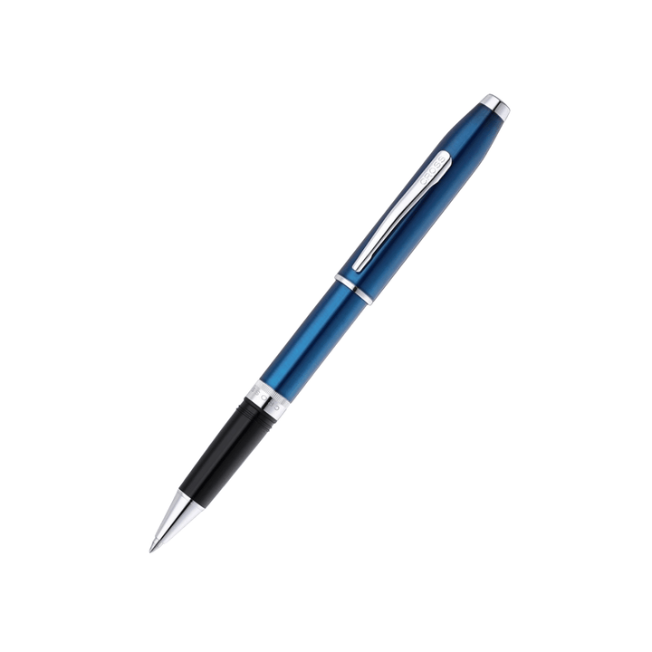 Cross Foundry Translucent Blue With Polished Chrome Rollerball Pen