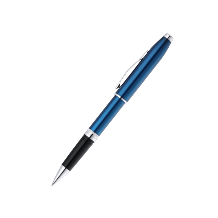 Cross Foundry Translucent Blue With Polished Chrome Rollerball Pen