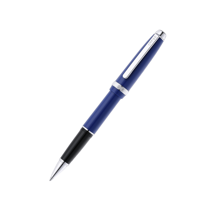 Cross Lume Blue With Polished Chrome Ballpoint Pen