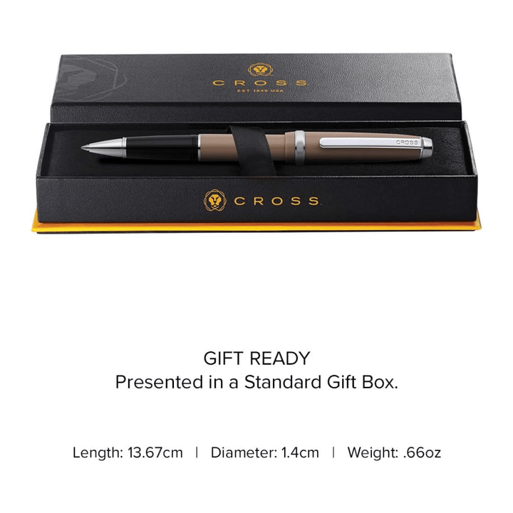 Cross Lume Mocha With Polished Chrome Ballpoint Pen