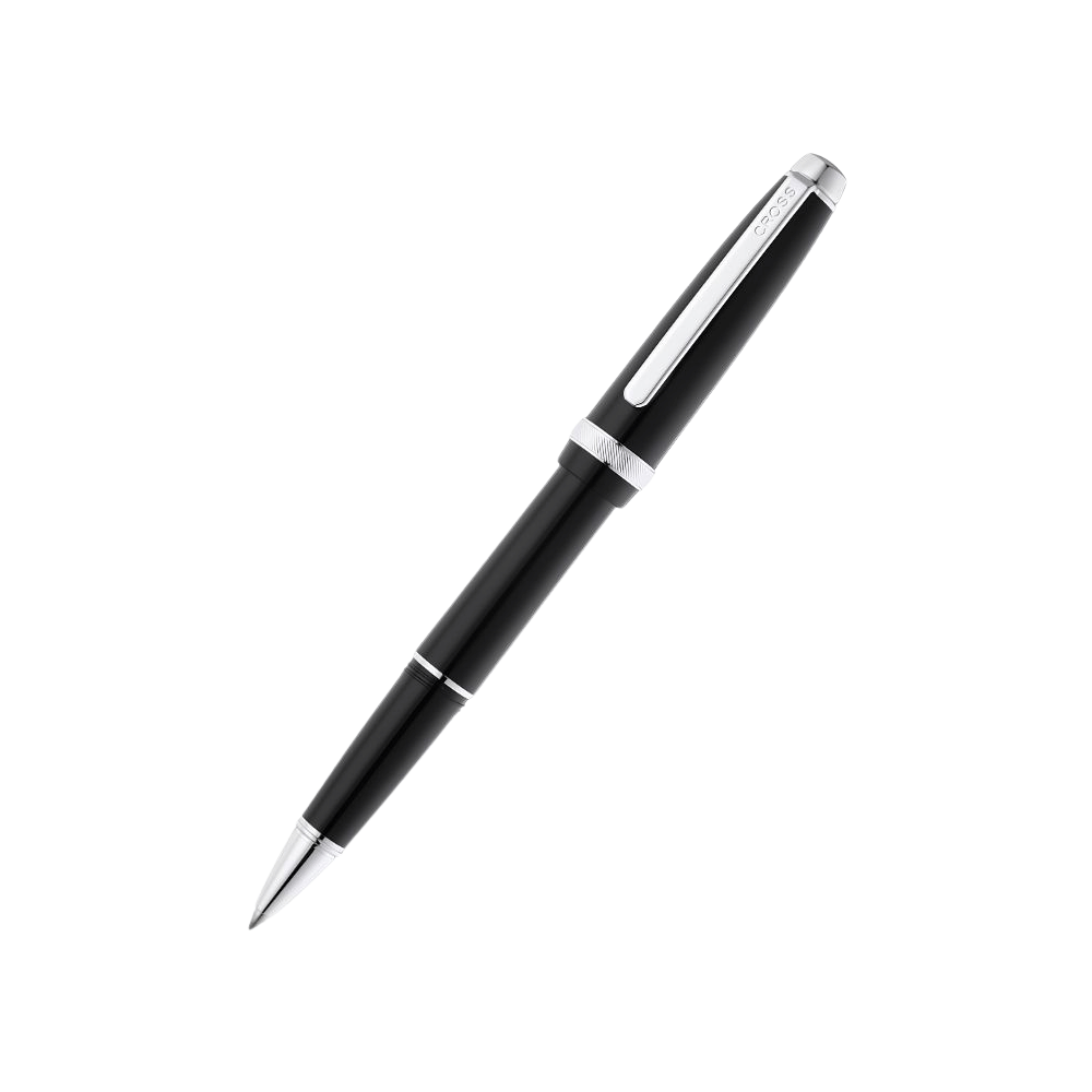Cross Lume Selectip Black With Polished Chrome Rollerball Pen