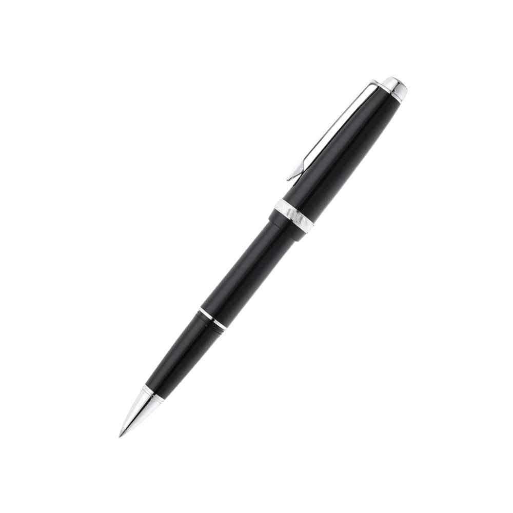 Cross Lume Selectip Black With Polished Chrome Rollerball Pen