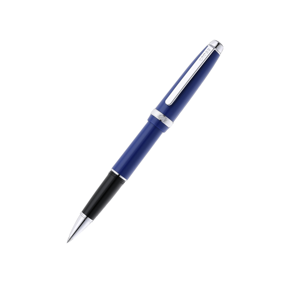 Cross Lume Selectip Blue With Polished Chrome Rollerball Pen
