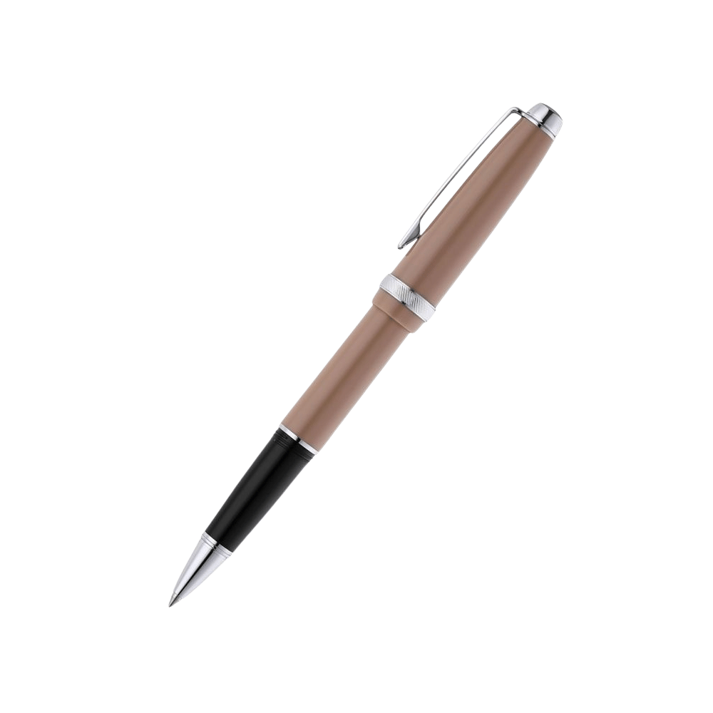 Cross Lume Selectip Mocha With Polished Chrome Rollerball Pen