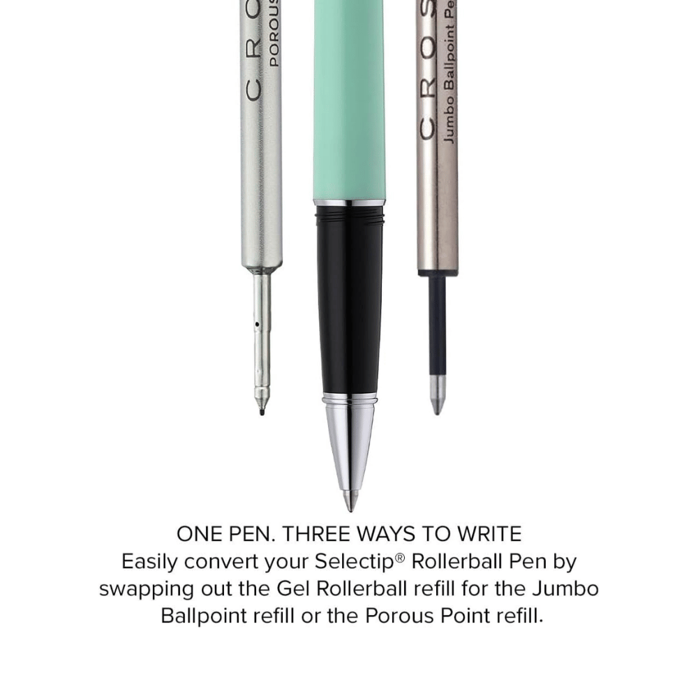 Cross Lume Selectip Seafoam With Polished Chrome Rollerball Pen