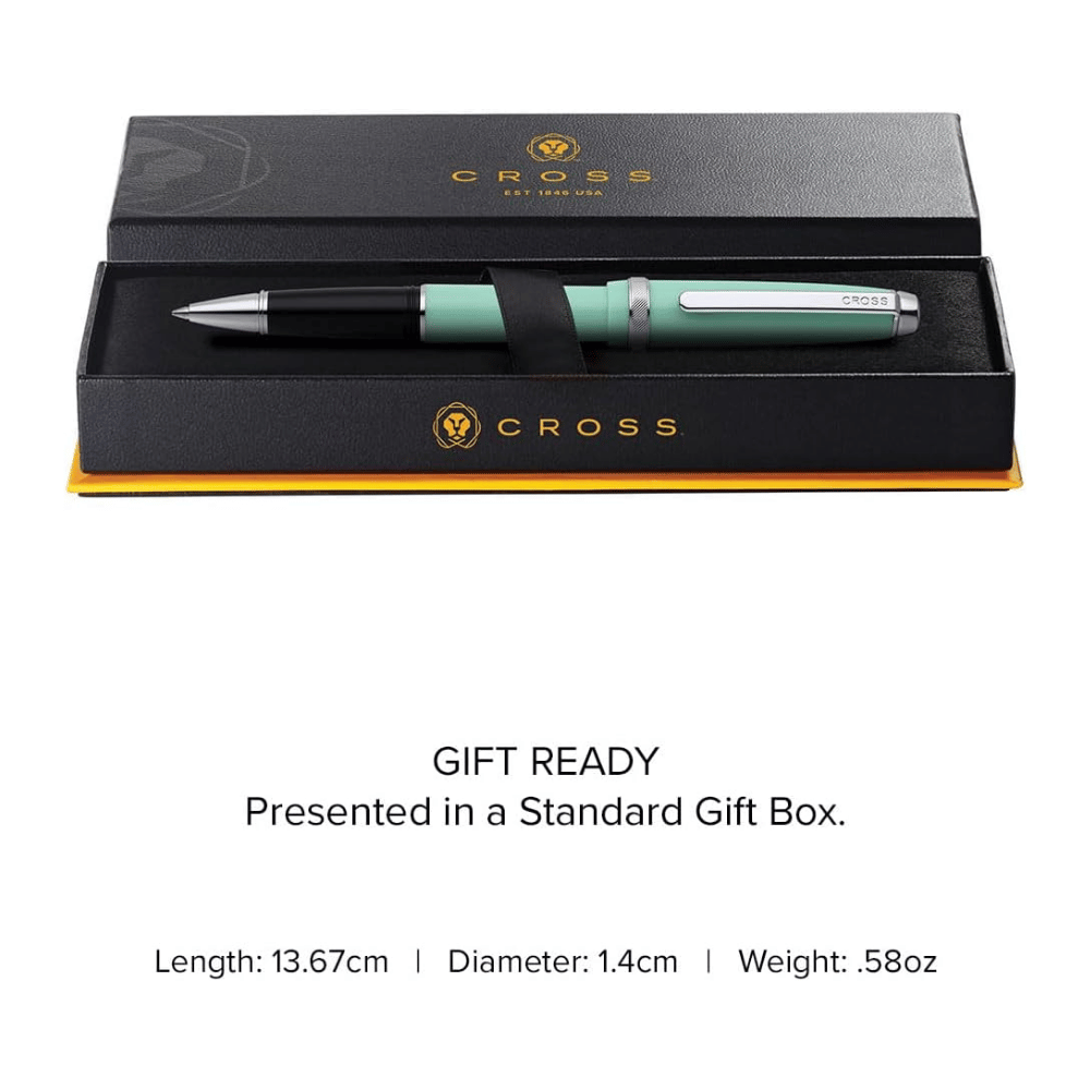 Cross Lume Selectip Seafoam With Polished Chrome Rollerball Pen