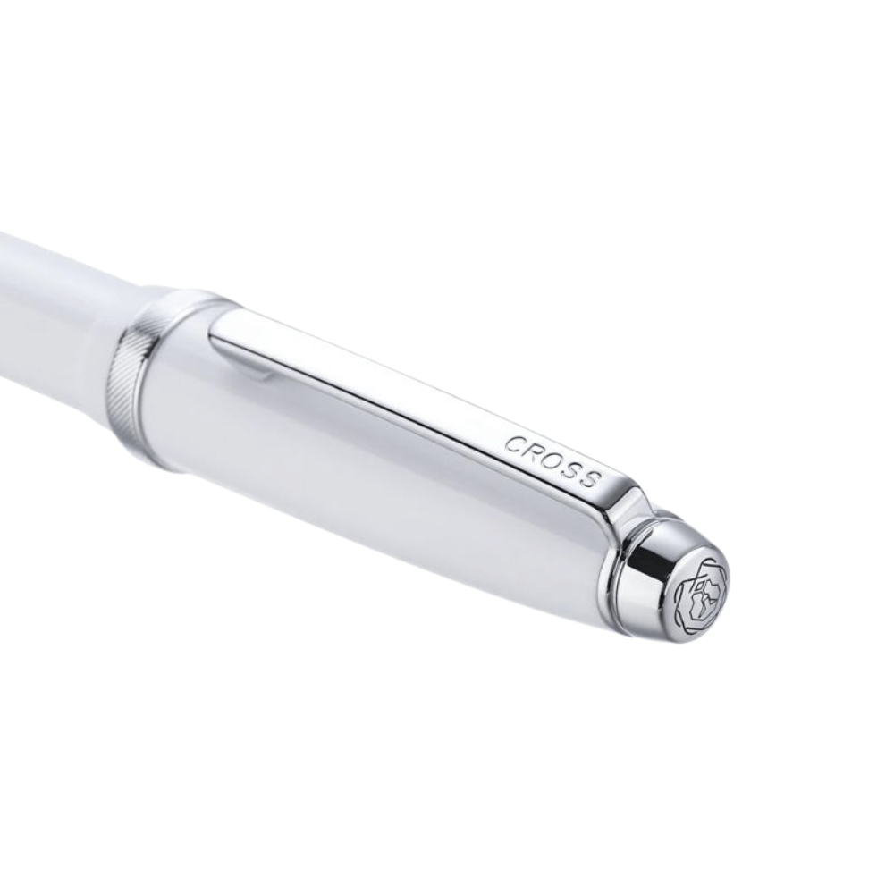 Cross Lume Selectip White With Polished Chrome Rollerball Pen