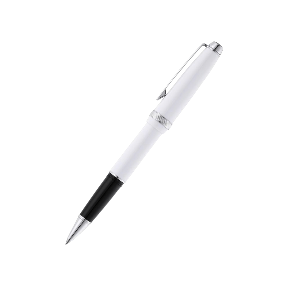 Cross Lume White With Polished Chrome Ballpoint Pen