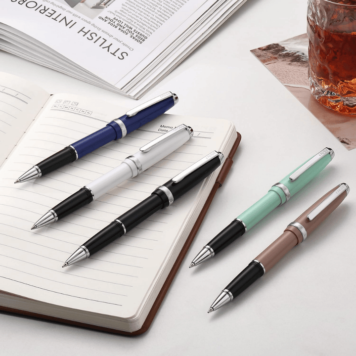 Cross Lume White With Polished Chrome Ballpoint Pen