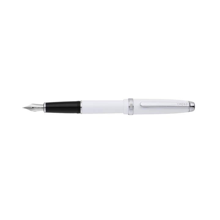 Cross Lume White With Polished Chrome Fountain Pen - Medium Nib