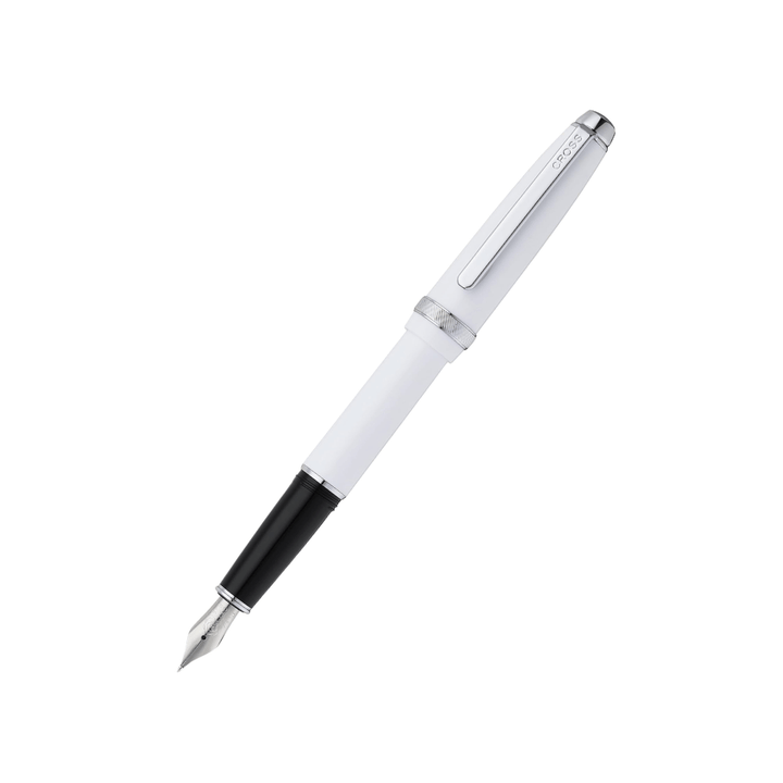 Cross Lume White With Polished Chrome Fountain Pen - Medium Nib