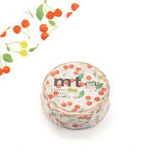 MT Masking Tape EX Washi Tape - Cherries — applied on surface