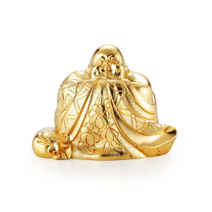 Royal Selangor Gilt Laughing Buddha Figurine — front view