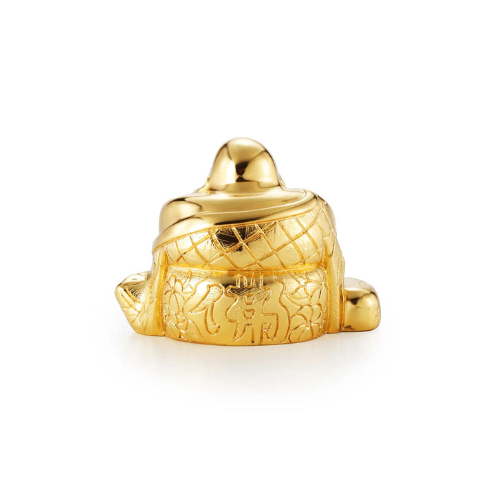 Royal Selangor Gilt Laughing Buddha Figurine — with packaging