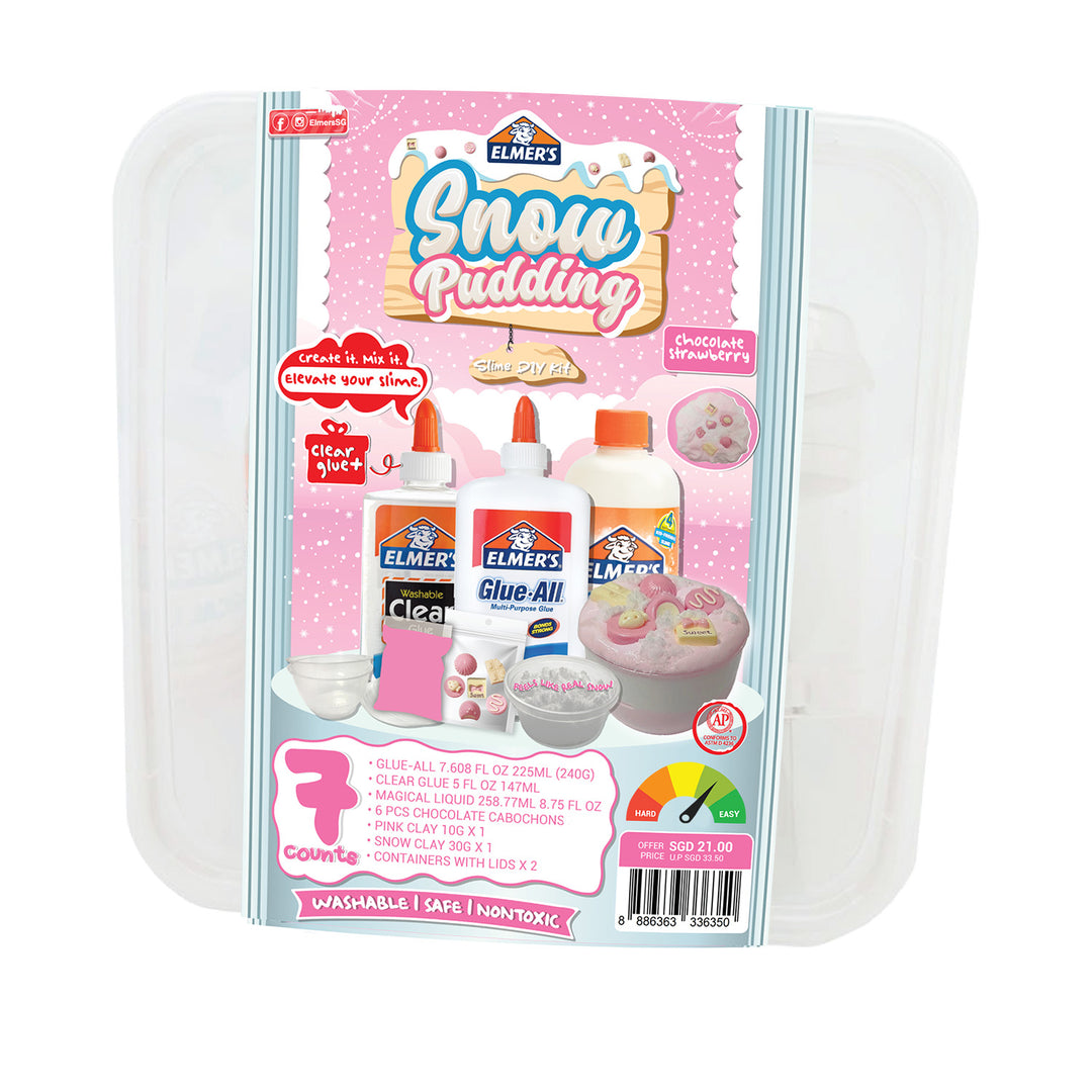 Elmer’s Slime DIY Kit - Pink Snow Pudding Slime - Chocolate Strawberry — detail view
