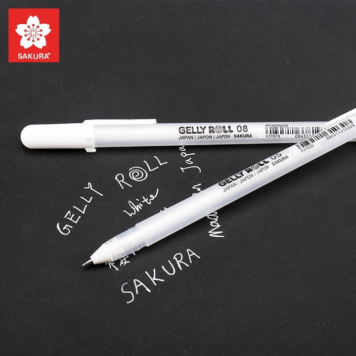 Sakura Gelly Roll Gel Pens, Opaque Bright White Ink, Medium Point — front view