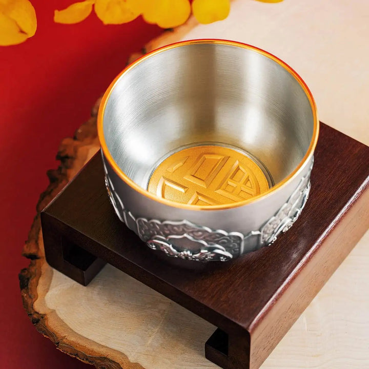 Royal Selangor Wealth Bowl - Five Blessings — flat lay