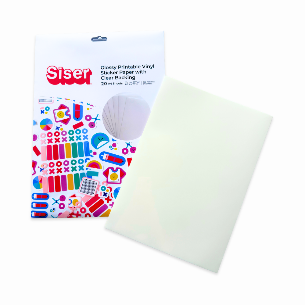 Siser Glossy Printable Vinyl Sticker Paper Clear Liner 20 Sheets