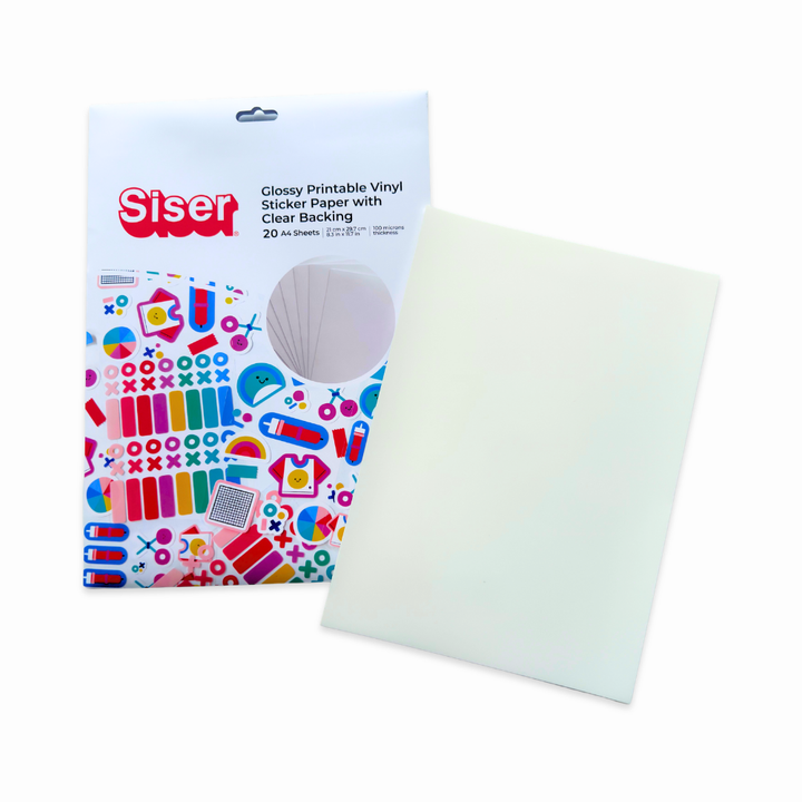 Siser Glossy Printable Vinyl Sticker Paper Clear Liner 20 Sheets