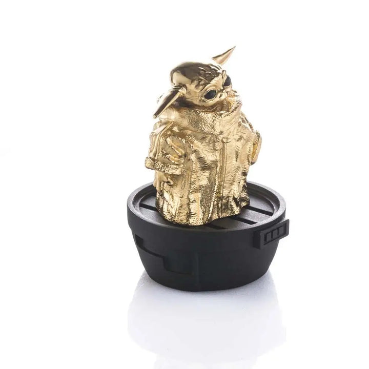Royal Selangor Starwars Figurine - Limited Edition Gilt Grogu — angle view